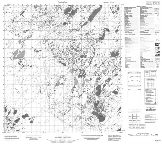 No Title Topographic Paper Map 085K10 at 1:50,000 scale