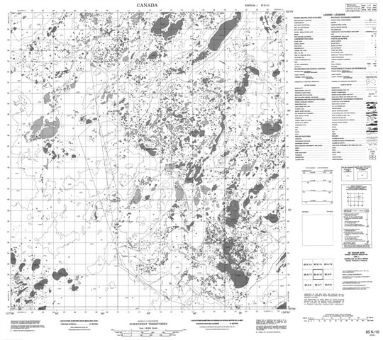 No Title Topographic Paper Map 085K10 at 1:50,000 scale