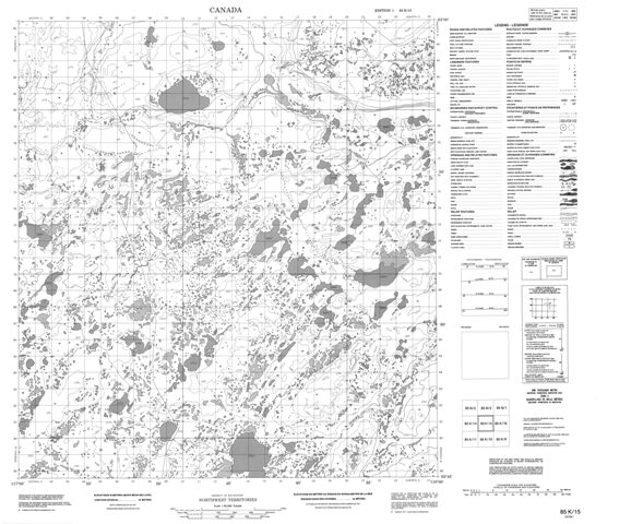 No Title Topographic Paper Map 085K15 at 1:50,000 scale
