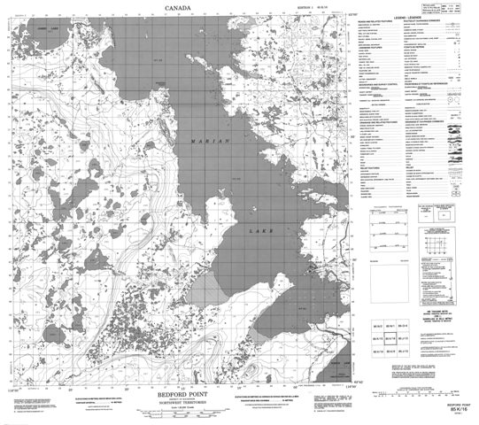 Bedford Point Topographic Paper Map 085K16 at 1:50,000 scale
