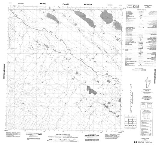 Plateau Creek Topographic Paper Map 085L08 at 1:50,000 scale