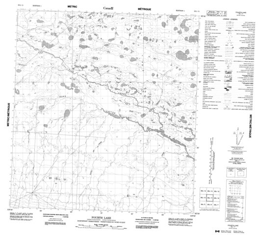 Fourth Lake Topographic Paper Map 085L11 at 1:50,000 scale