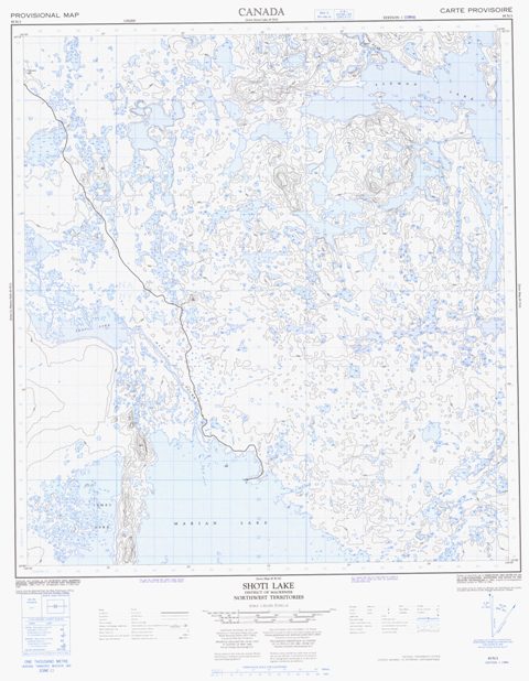 Shoti Lake Topographic Paper Map 085N01 at 1:50,000 scale
