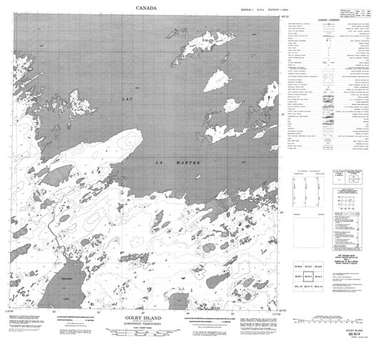 Golby Island Topographic Paper Map 085N04 at 1:50,000 scale
