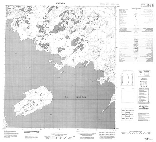 No Title Topographic Paper Map 085N05 at 1:50,000 scale