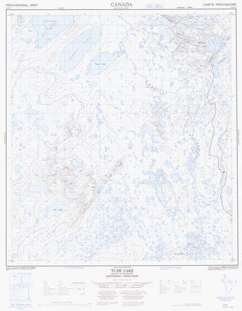 Tumi Lake Topographic Paper Map 085N07 at 1:50,000 scale