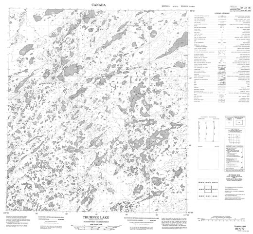 Trumper Lake Topographic Paper Map 085N12 at 1:50,000 scale