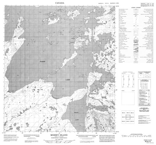 Mossey Island Topographic Paper Map 085N14 at 1:50,000 scale