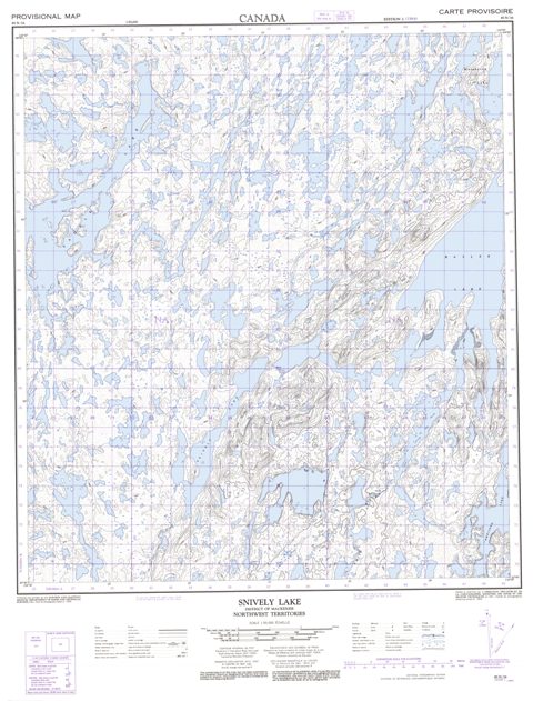 Snively Lake Topographic Paper Map 085N16 at 1:50,000 scale