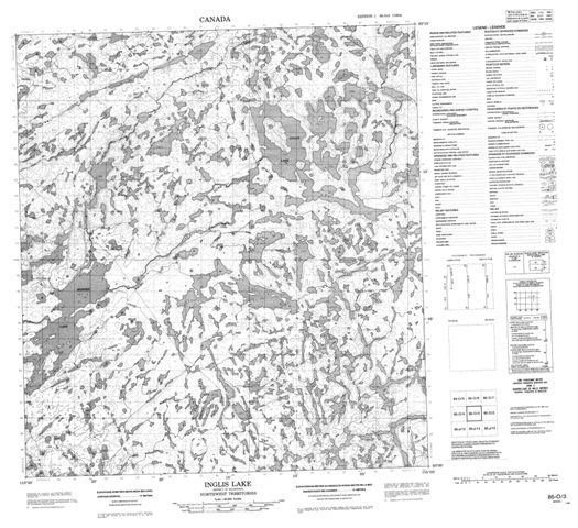 Inglis Lake Topographic Paper Map 085O03 at 1:50,000 scale