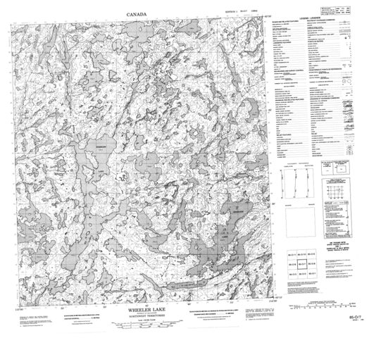 Wheeler Lake Topographic Paper Map 085O07 at 1:50,000 scale