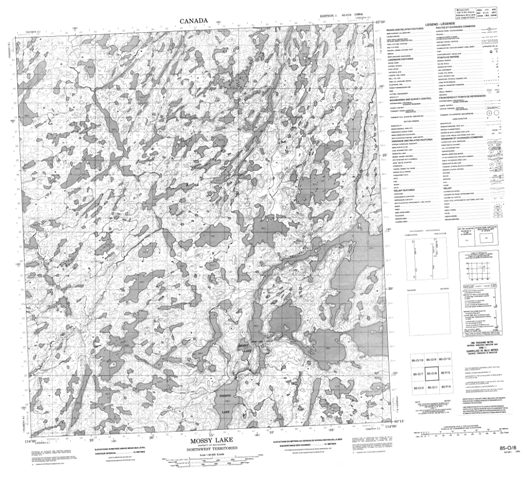 Mossy Lake Topographic Paper Map 085O08 at 1:50,000 scale
