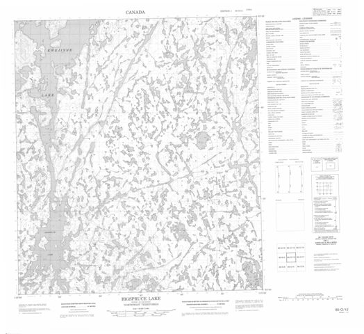 Bigspruce Lake Topographic Paper Map 085O12 at 1:50,000 scale