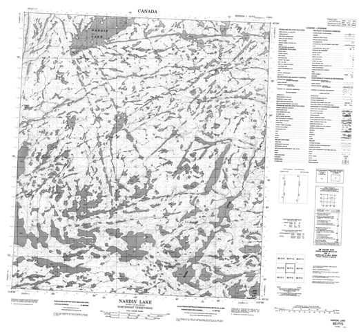 Nardin Lake Topographic Paper Map 085P05 at 1:50,000 scale