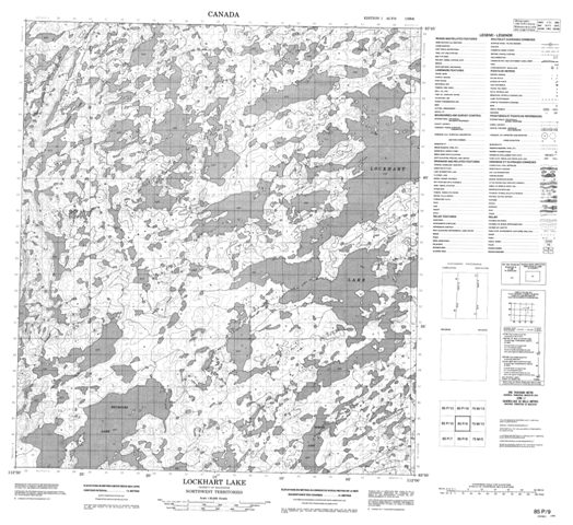 Lockhart Lake Topographic Paper Map 085P09 at 1:50,000 scale