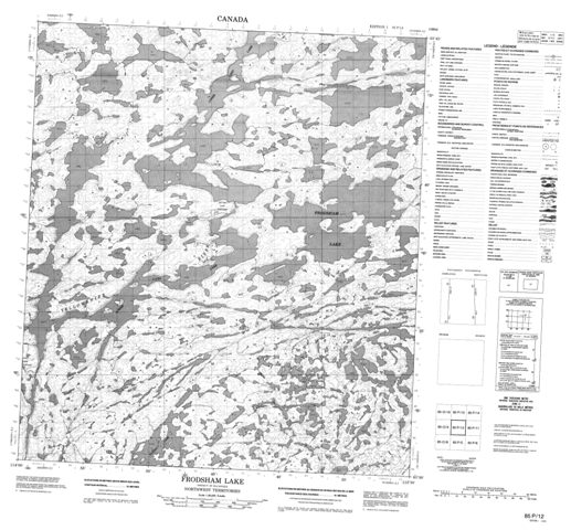 Frodsham Lake Topographic Paper Map 085P12 at 1:50,000 scale