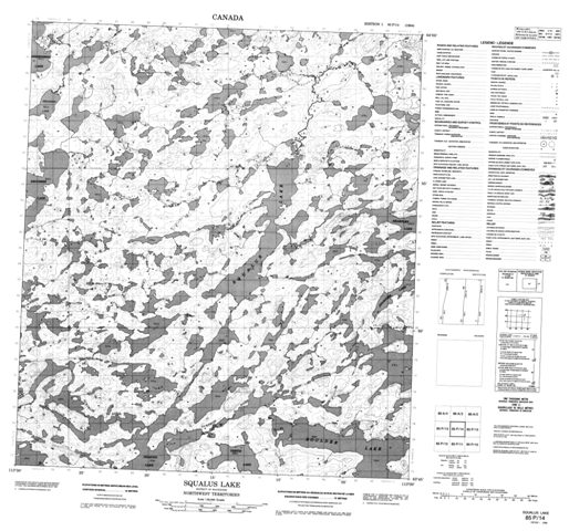Squalus Lake Topographic Paper Map 085P14 at 1:50,000 scale