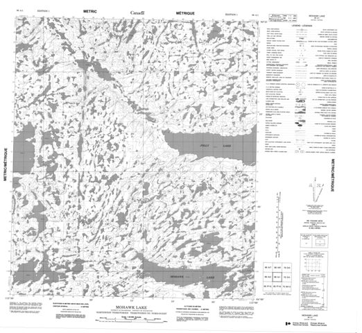 Mohawk Lake Topographic Paper Map 086A01 at 1:50,000 scale