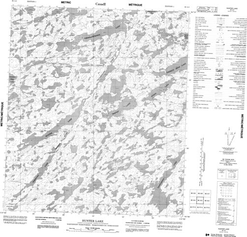 Hunter Lake Topographic Paper Map 086A03 at 1:50,000 scale