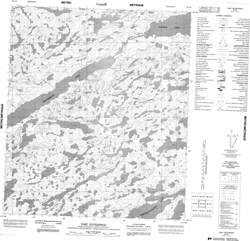 Fort Enterprise Topographic Paper Map 086A06 at 1:50,000 scale
