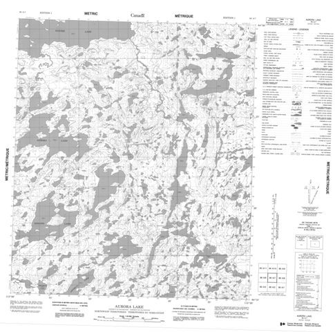 Aurora Lake Topographic Paper Map 086A07 at 1:50,000 scale