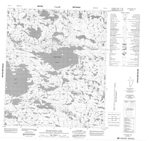 Starvation Lake Topographic Paper Map 086A15 at 1:50,000 scale