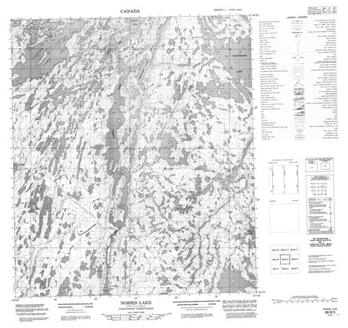 Norris Lake Topographic Paper Map 086B05 at 1:50,000 scale