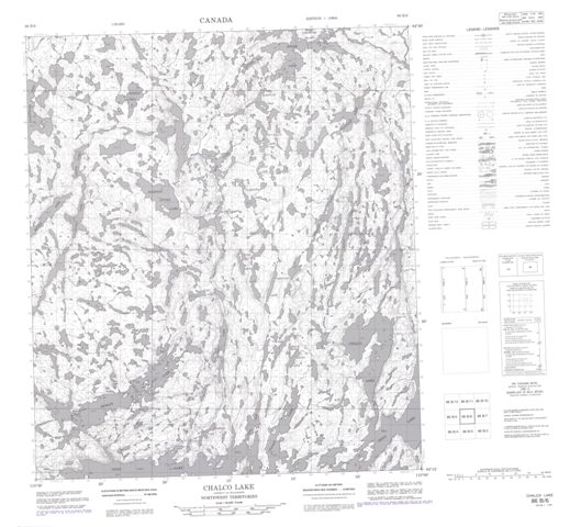 Chalco Lake Topographic Paper Map 086B06 at 1:50,000 scale