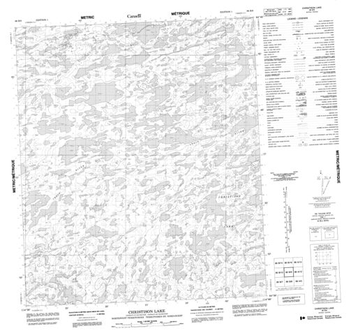 Christison Lake Topographic Paper Map 086B09 at 1:50,000 scale