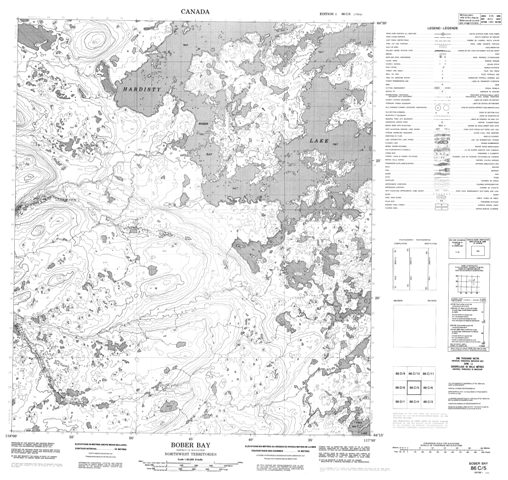 Bober Bay Topographic Paper Map 086C05 at 1:50,000 scale