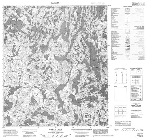 Carle Lake Topographic Paper Map 086C10 at 1:50,000 scale