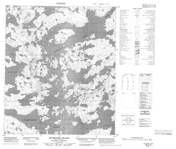 Macquade Island Topographic Paper Map 086C12 at 1:50,000 scale