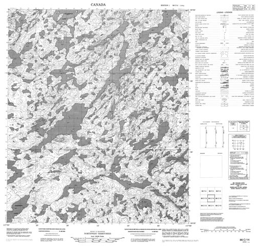 No Title Topographic Paper Map 086C14 at 1:50,000 scale