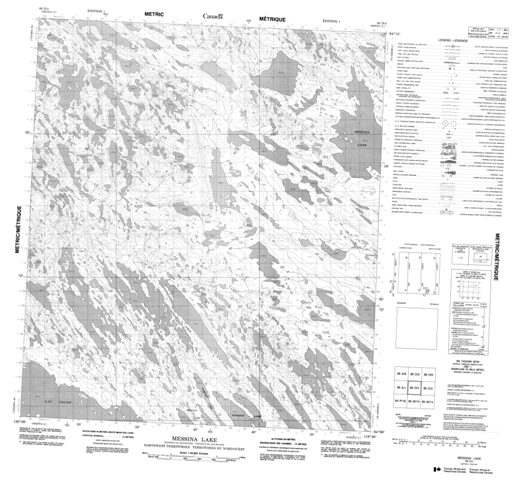 Messina Lake Topographic Paper Map 086D04 at 1:50,000 scale