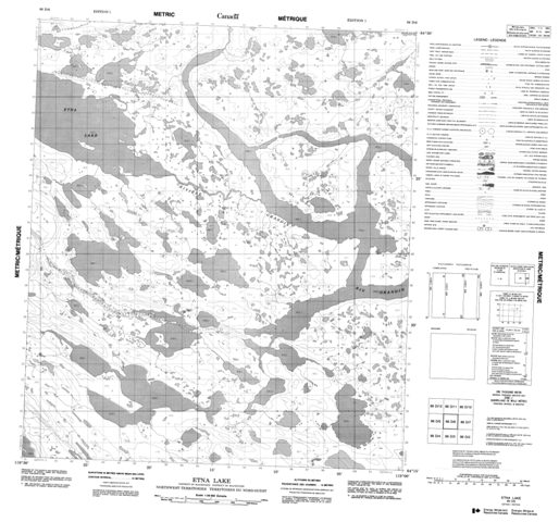 Etna Lake Topographic Paper Map 086D06 at 1:50,000 scale