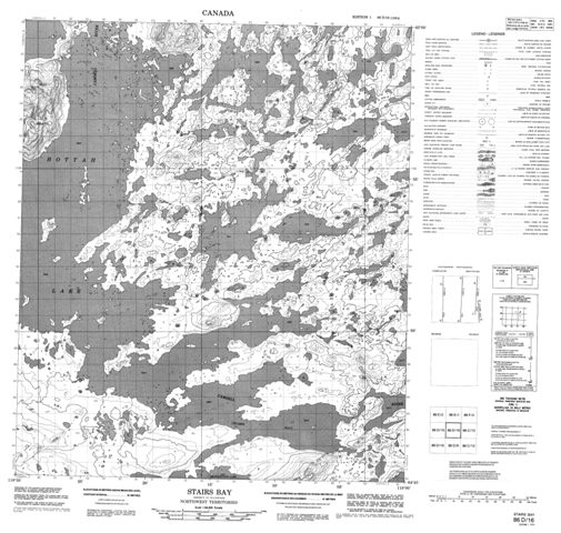 Stairs Bay Topographic Paper Map 086D16 at 1:50,000 scale
