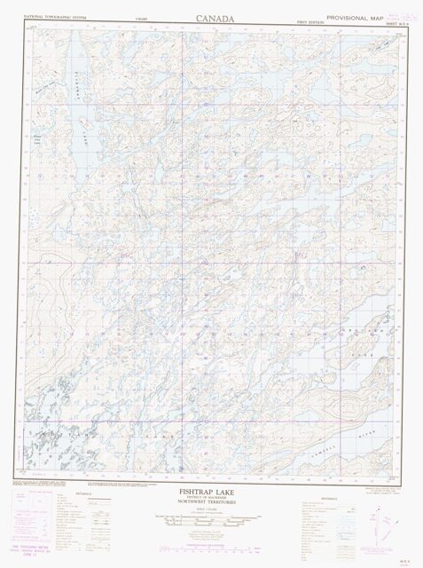 Fishtrap Lake Topographic Paper Map 086E08 at 1:50,000 scale