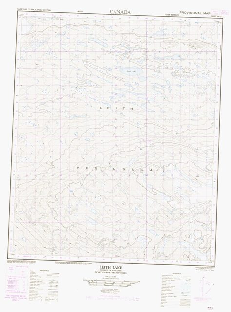 Leith Lake Topographic Paper Map 086E11 at 1:50,000 scale