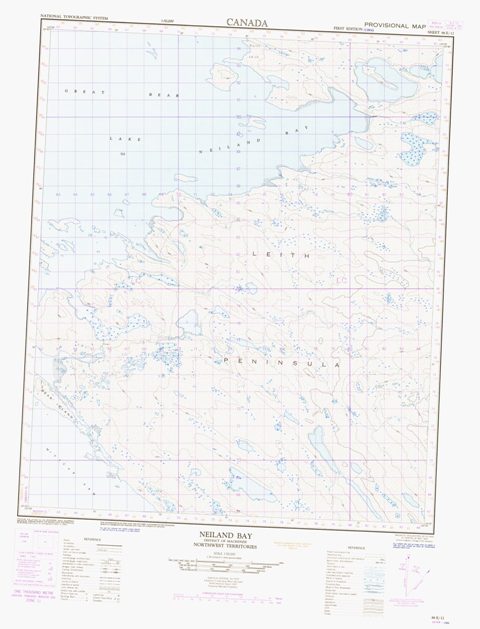 Neiland Bay Topographic Paper Map 086E12 at 1:50,000 scale