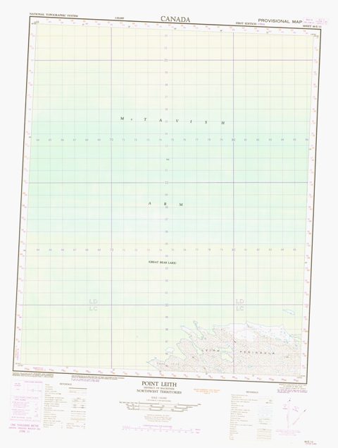 Point Leith Topographic Paper Map 086E13 at 1:50,000 scale