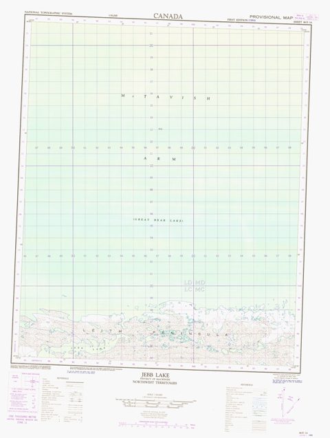 Jebb Lake Topographic Paper Map 086E14 at 1:50,000 scale