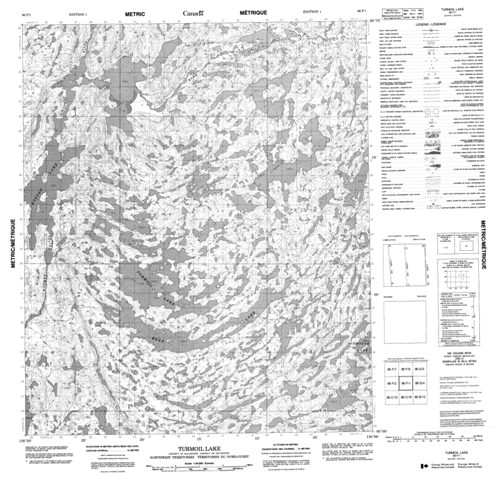 Turmoil Lake Topographic Paper Map 086F01 at 1:50,000 scale