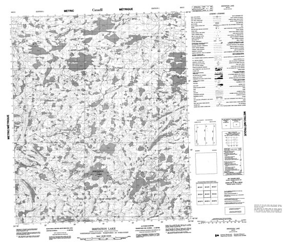 Irritation Lake Topographic Paper Map 086G03 at 1:50,000 scale