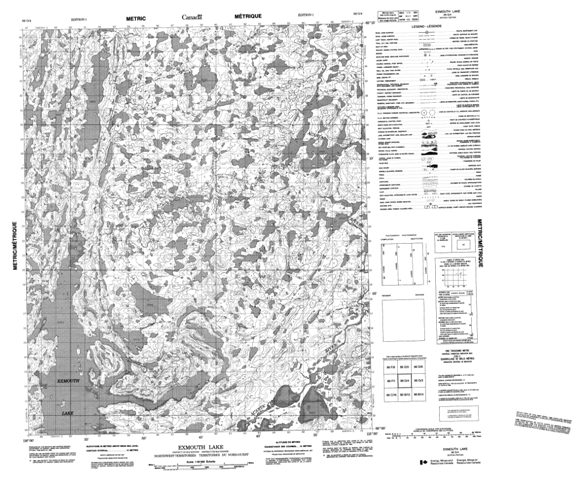 Exmouth Lake Topographic Paper Map 086G04 at 1:50,000 scale