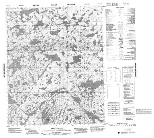 Havant Lake Topographic Paper Map 086G13 at 1:50,000 scale