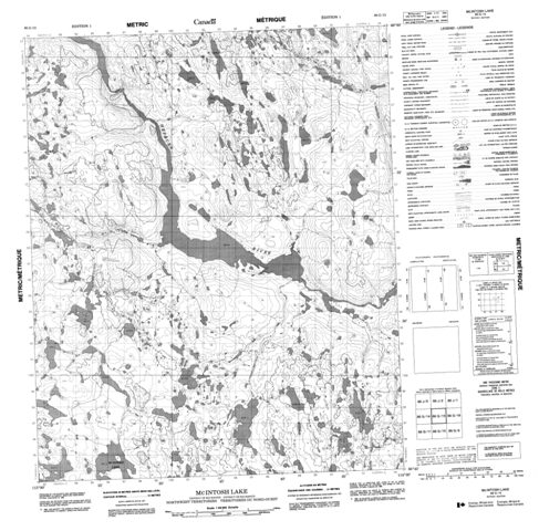 Mcintosh Lake Topographic Paper Map 086G15 at 1:50,000 scale