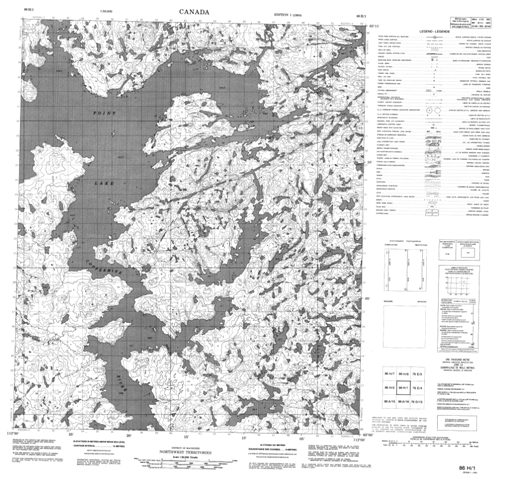 No Title Topographic Paper Map 086H01 at 1:50,000 scale