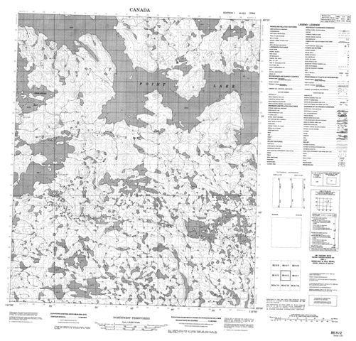No Title Topographic Paper Map 086H02 at 1:50,000 scale