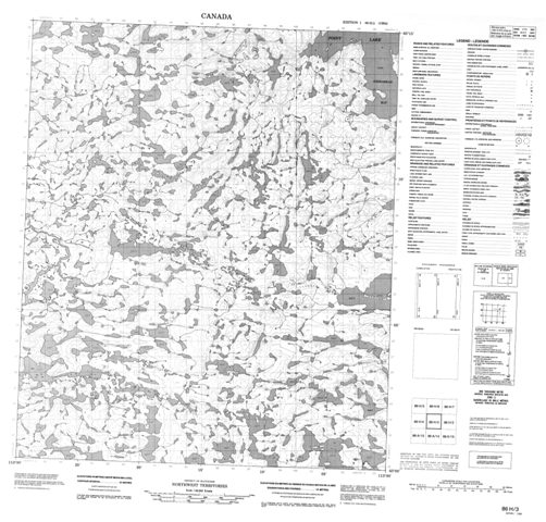 No Title Topographic Paper Map 086H03 at 1:50,000 scale