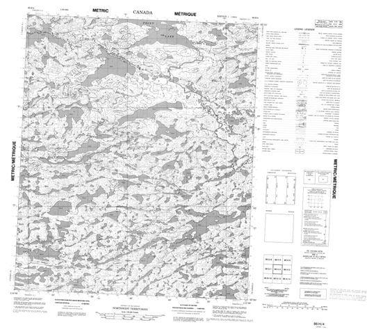 No Title Topographic Paper Map 086H04 at 1:50,000 scale